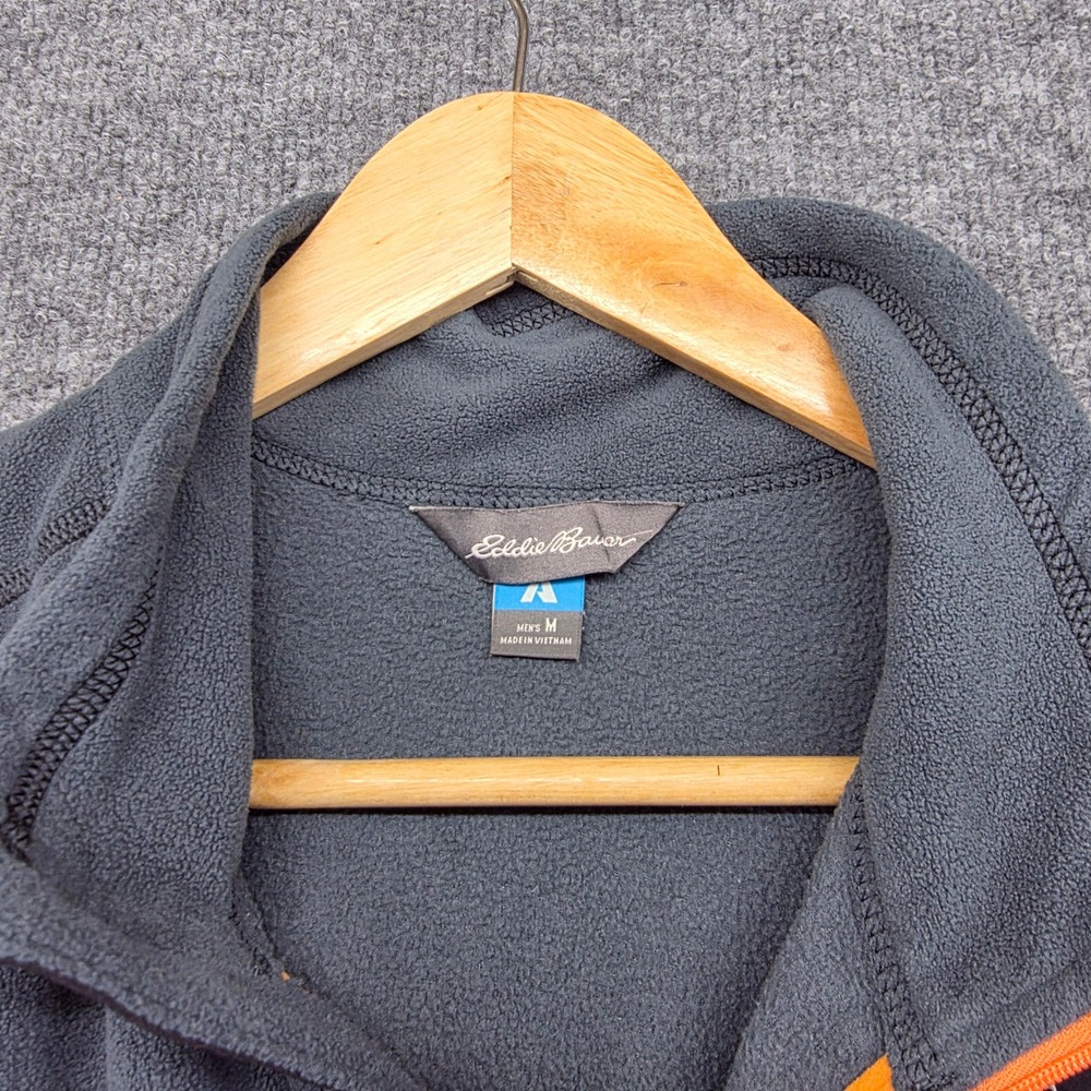 Eddie Bauer Mens Gray Fleece Quarter Zip Pullover Sweater Size M First Ascent - Picture 4 of 8